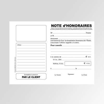 Notes d'honoraires