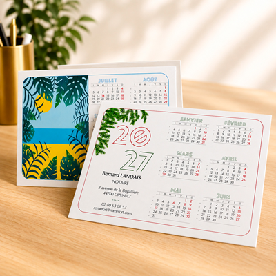 Carte de voeux 27D - Calendrier
