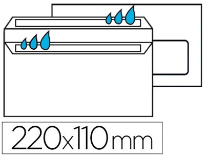 Boite de 500 enveloppes avec fenêtre 110x220mm