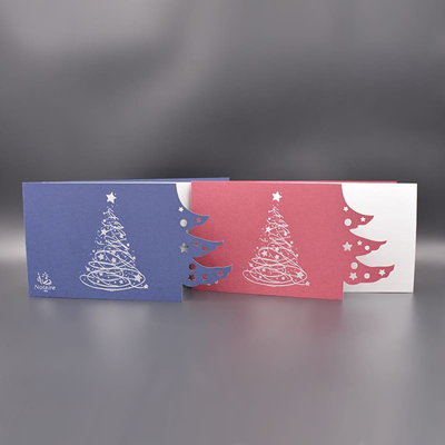CollEXion - Duo Sapins découpés bleu/bordeaux