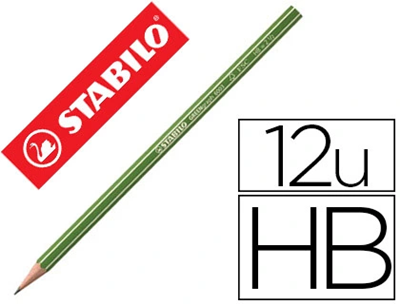 Stabilo - Lot de 12 crayon de bois HB greengraph