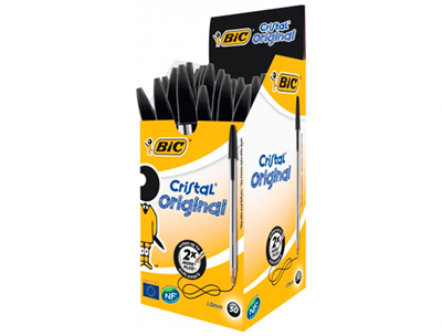 BIC® cristal Pack économique 50 Noir - M16460