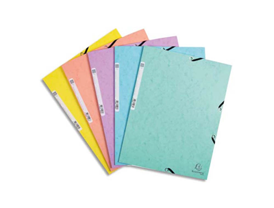 EXACOMPTA - chemises à rabats pastel - Coloris aléatoires