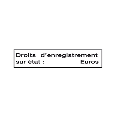 Tampon Droits d'enregistrement - C12 4918