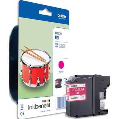 BROTHER Cartouche jet d'encre LC22UM Magenta - M509657
