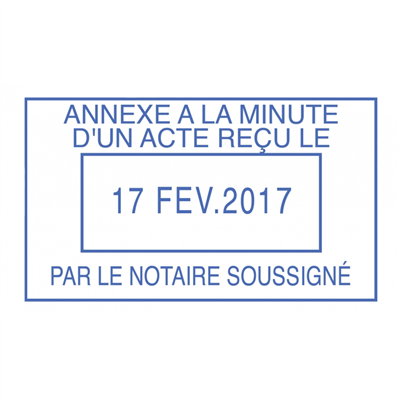 Tampon dateur Annexé à la minute - B9 4727