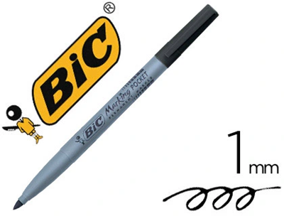 BIC® Marqueur permanent pointe fine noir - M13775