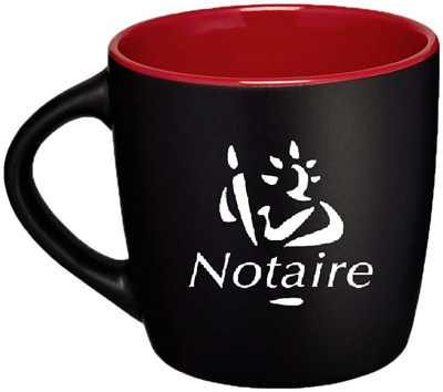 Mug Notaire noir et rouge