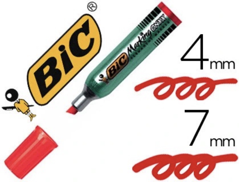 BIC® Marqueur permanent onyx standard rouge M11404 ﻿- RomefortPrint ...