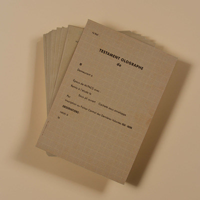 Sachets testament kraft armé/50
