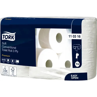 TROK - Lot de 8 rouleaux de papier toilettes