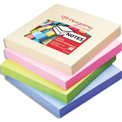 Pergamy Bloc de 400 feuilles repositionnables pastel