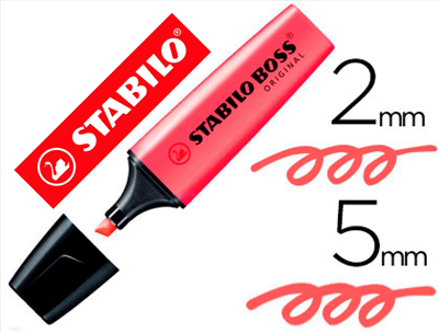 Surligneur Stabilo Boss rouge fluo - M11449
