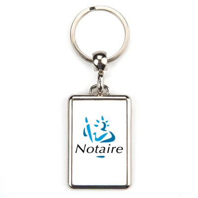 Porte-clés Notaire rectangulaire métal