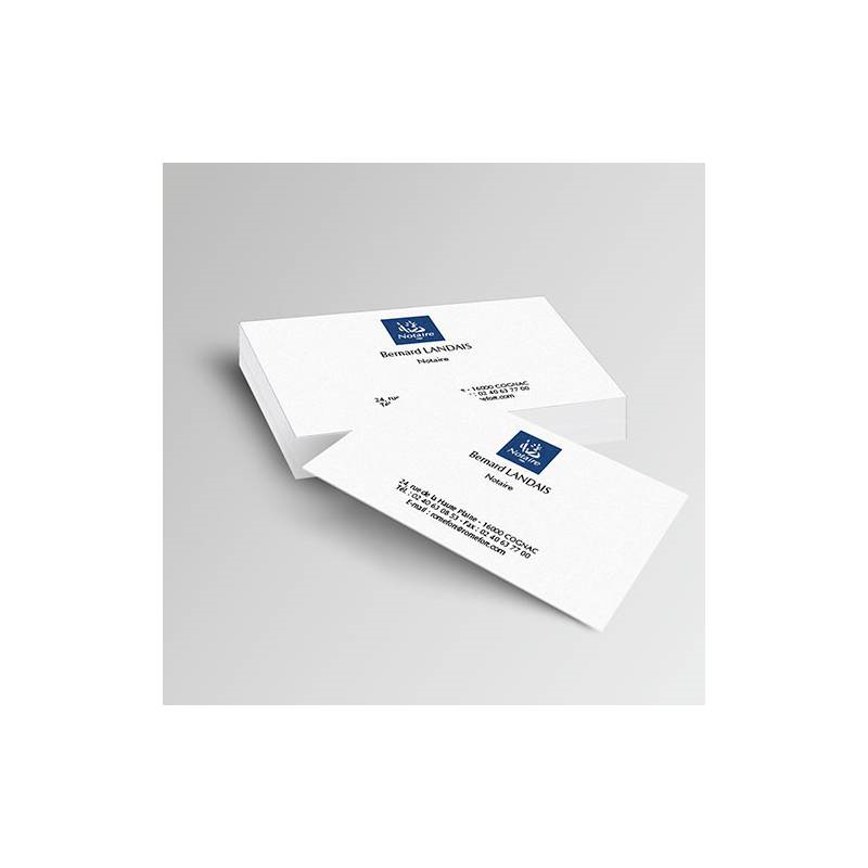 Lot De 100 Cartes De Visite Papier Blanc Premium Pour COLOP E-mark - 300 G/m² - Impression Recto-Verso Facile