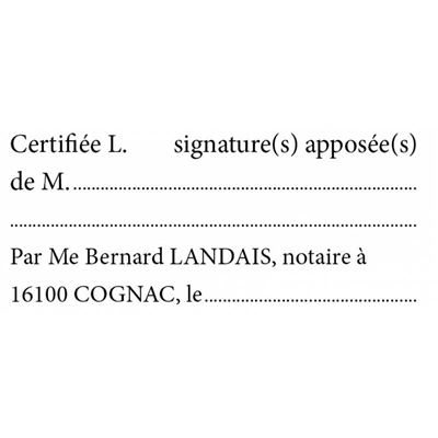 Tampon Certification de signature - E18 4931