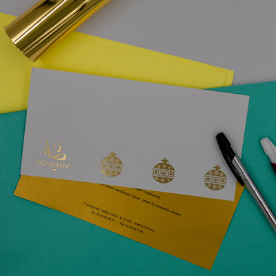 Carte de voeux Boules de noel